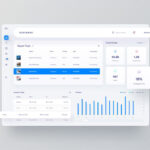 Interfaz de un cuadro de mando digital mostrando indicadores clave (KPI) y gráficos de rendimiento para la gestión de centros médicos.